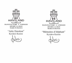 porcelaine de limoges Haviland et Kyriakos Kaziras signature